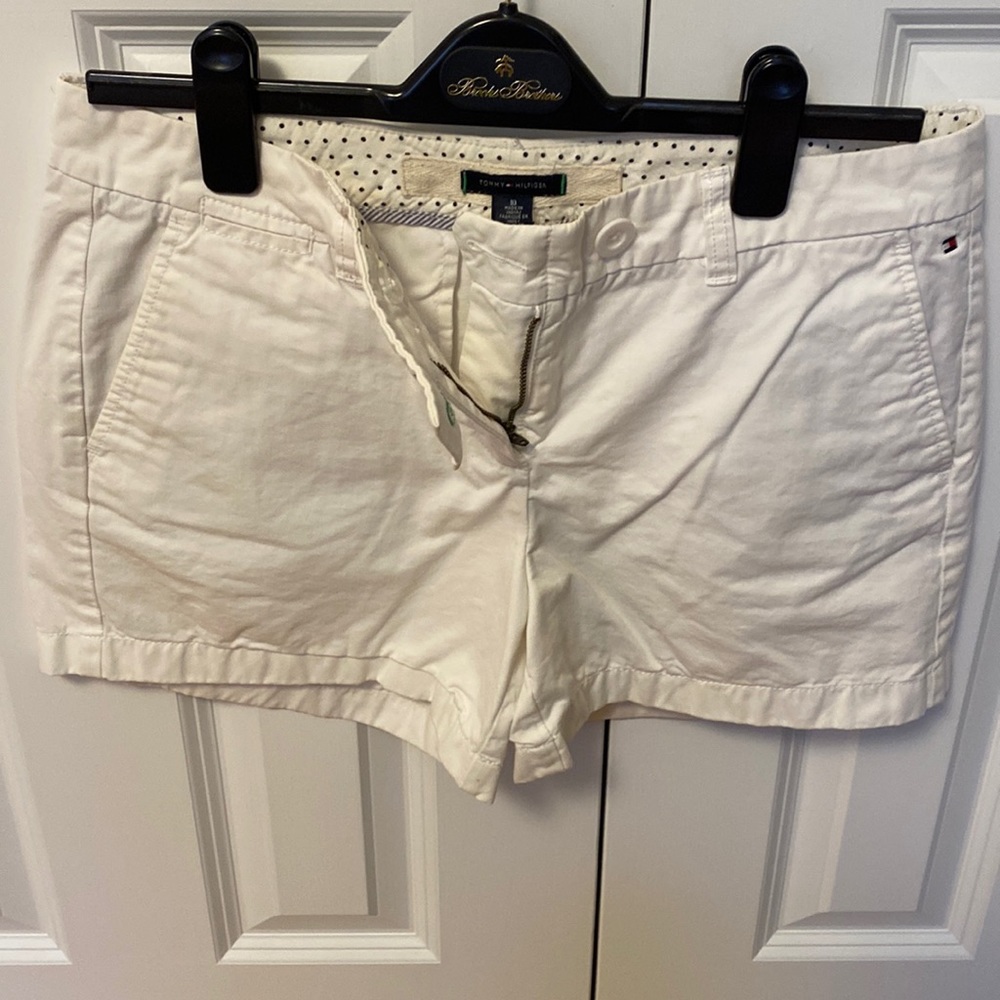 White chino shorts, size 10